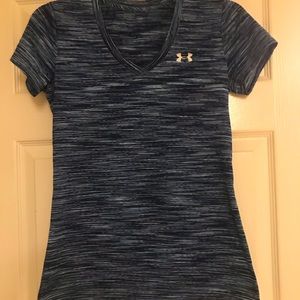 Under Armour Teal Marled V-Neck T-Shirt